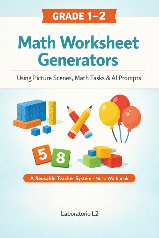 Cover: Math Worksheet Generators, Grade 1–2